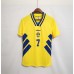 Sweden 1994 World Cup Home Yellow Soccer Jersey